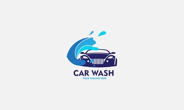 Plantilla de vector de diseño de logotipo de lavado de coches
