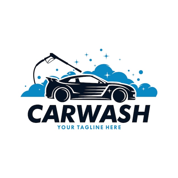 Plantilla de vector de diseño de logotipo de lavado de coches
