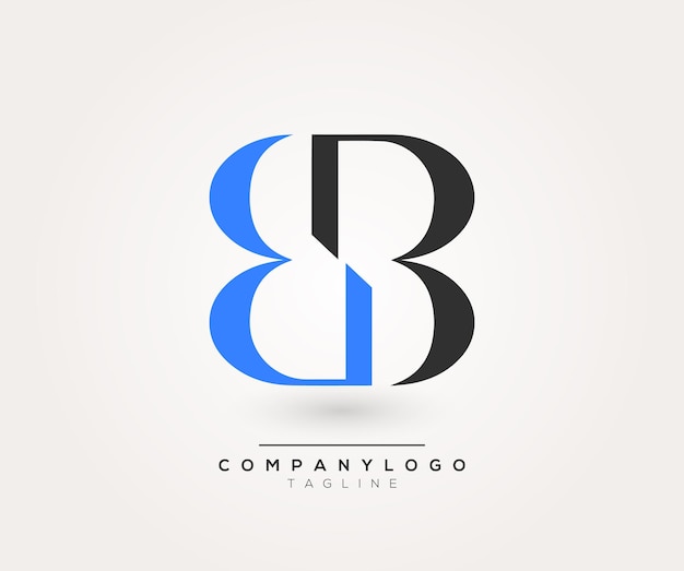 Plantilla de vector de diseño de logotipo de letra BB