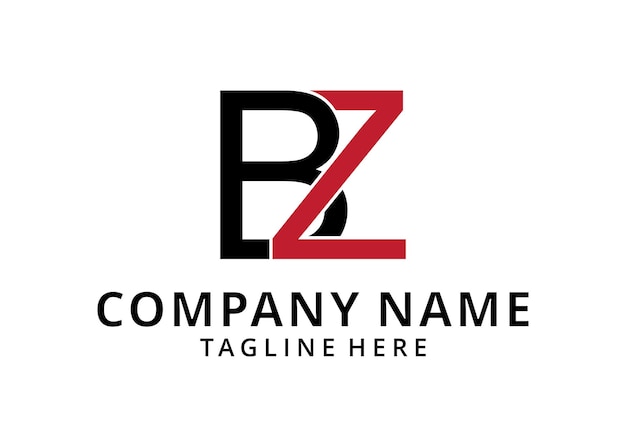 Plantilla de vector de diseño de logotipo de letra creativa BZ inicial Diseño de logotipo de letra abstracta BZ