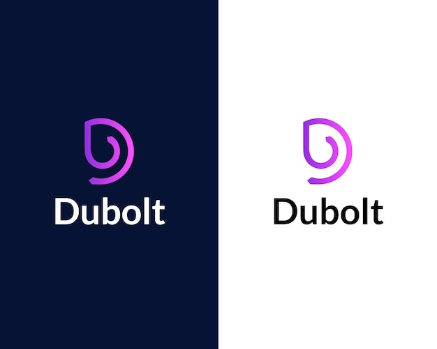 plantilla de vector de diseño de logotipo de letra D y b