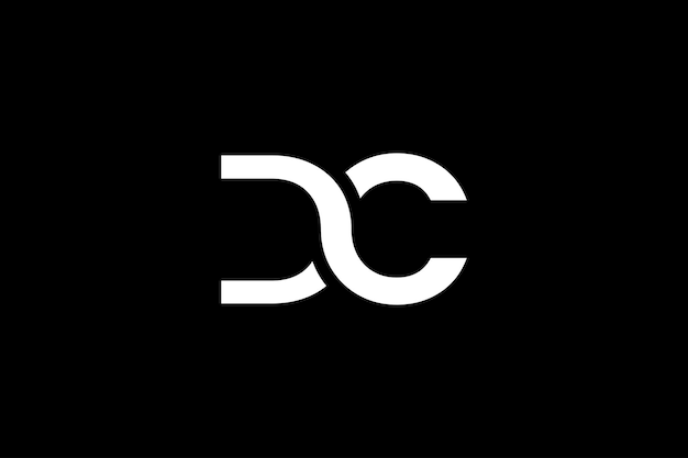 Plantilla de vector de diseño de logotipo de letra DC