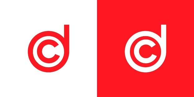 Plantilla de vector de diseño de logotipo de letra DC