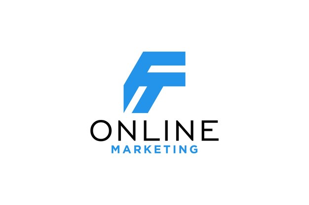 Plantilla de vector de diseño de logotipo de letra F