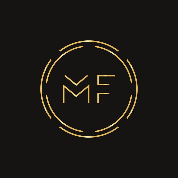 Vector plantilla de vector de diseño de logotipo de letra inicial mf diseño de logotipo de letra abstracta mf