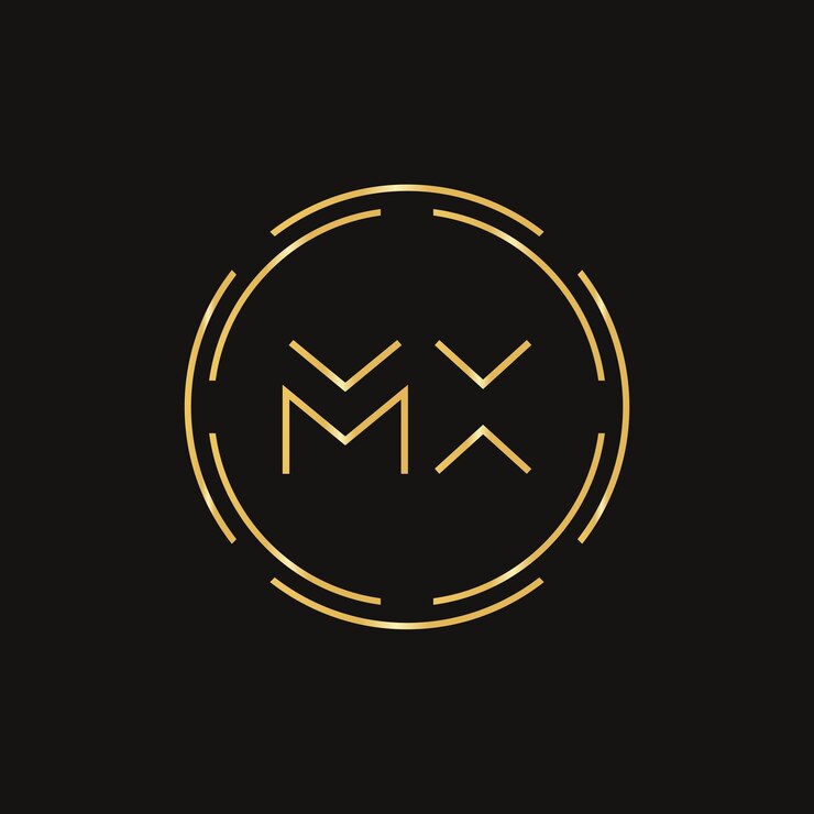 Vector plantilla de vector de diseño de logotipo de letra inicial mx diseño de logotipo de letra abstracta mx