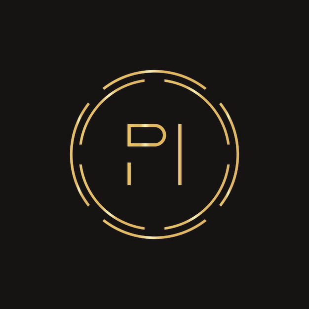 Plantilla de vector de diseño de logotipo de letra inicial pi diseño de logotipo de letra pi