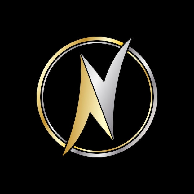Plantilla de vector de diseño de logotipo de letra inicial profesional N
