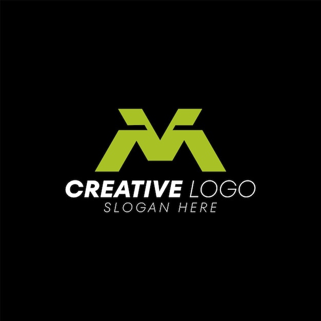 Plantilla de vector de diseño de logotipo de letra inicial VM Diseño de logotipo de carta de MV abstracto creativo
