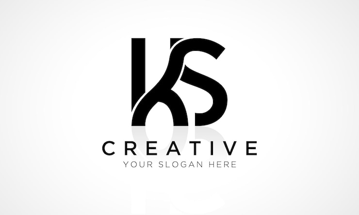 Vector plantilla de vector de diseño de logotipo de letra ks alfabeto letra inicial diseño de logotipo ks con ilustración comercial de reflejo brillante