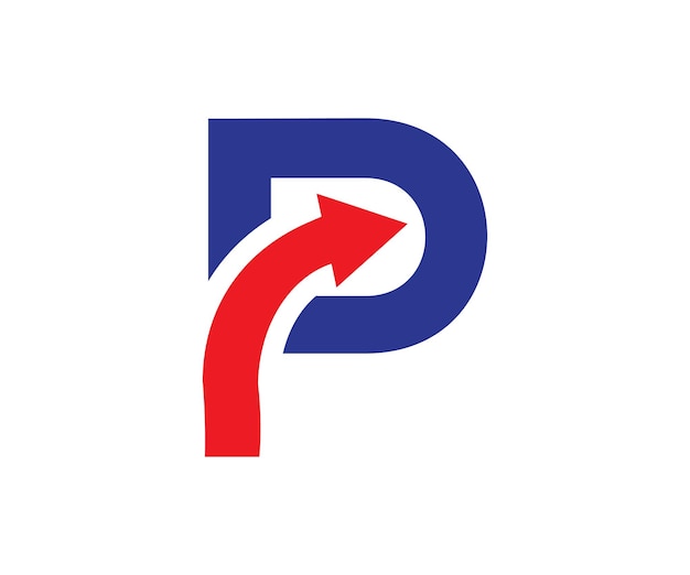 Plantilla de vector de diseño de logotipo de letra P