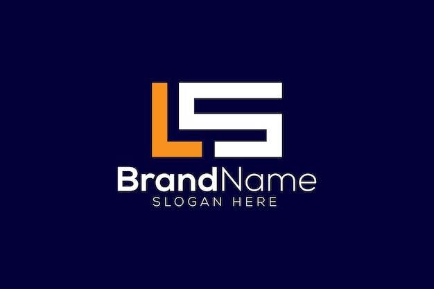 Plantilla de vector de diseño de logotipo de letra SL