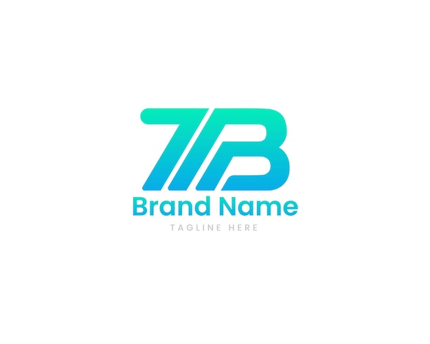 Plantilla de vector de diseño de logotipo de letra tb bt