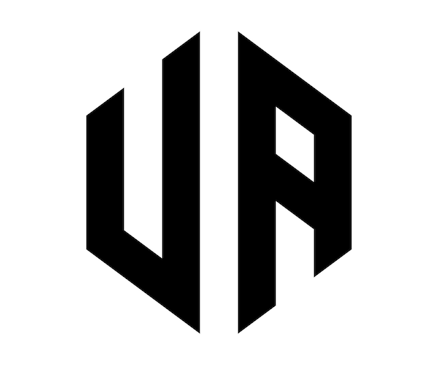Plantilla de vector de diseño de logotipo de letra UA