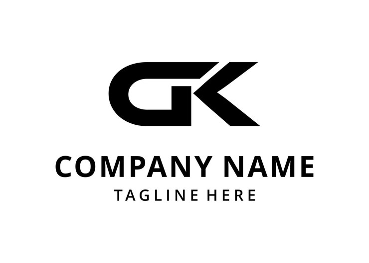 Vector plantilla de vector de diseño de logotipo de letras iniciales gk y kg