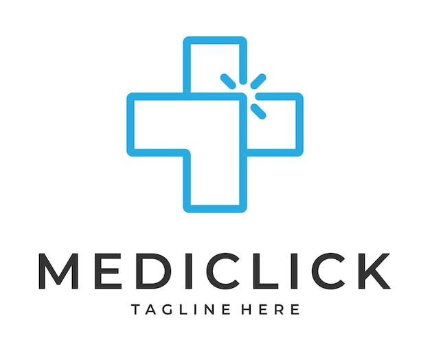 Plantilla de vector de diseño de logotipo en línea médica de salud