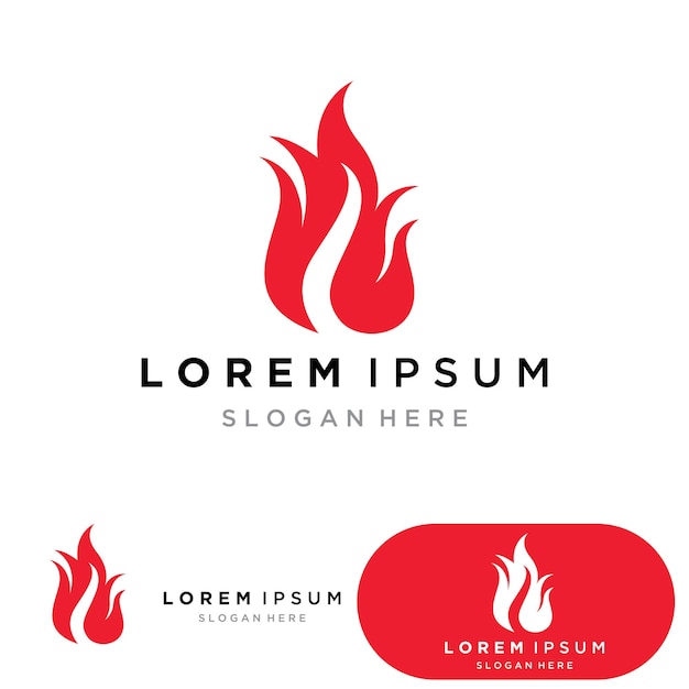 Plantilla de vector de diseño de logotipo de llama de fuego