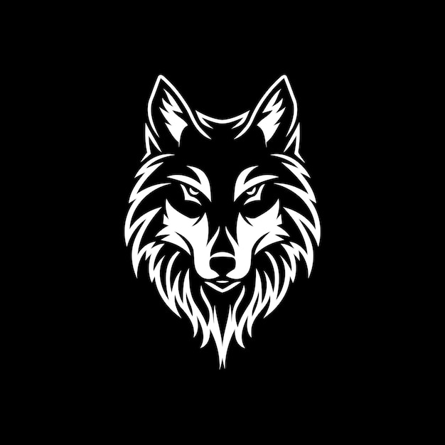Plantilla de vector de diseño de logotipo de lobo