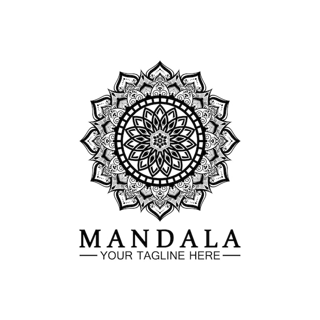 Plantilla de vector de diseño de logotipo de mandala