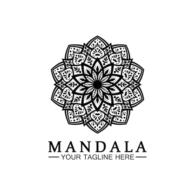 Plantilla de vector de diseño de logotipo de mandala