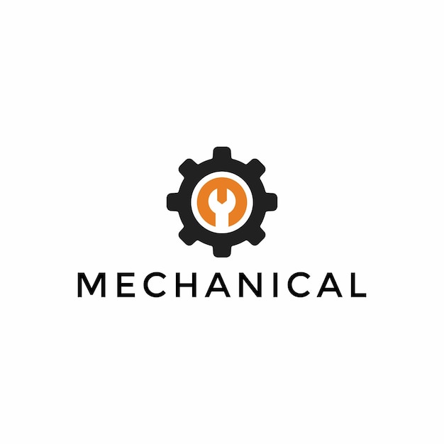 Plantilla de vector de diseño de logotipo mecánico