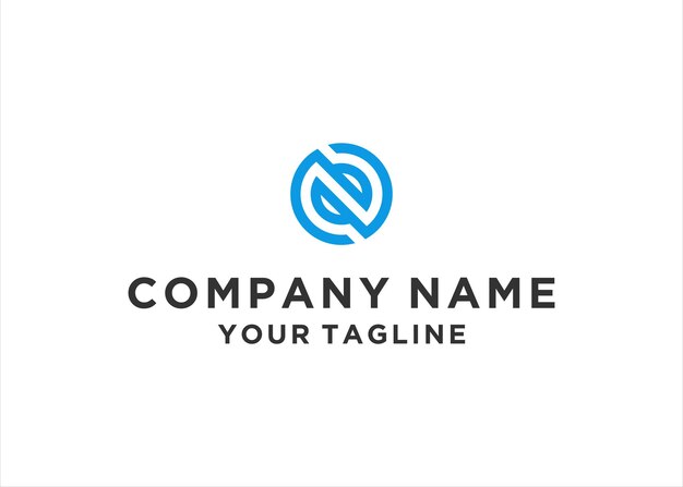 Plantilla de vector de diseño de logotipo moderno de letra N