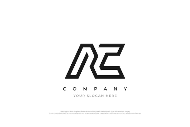 Plantilla de vector de diseño de logotipo de monograma de letra inicial AC