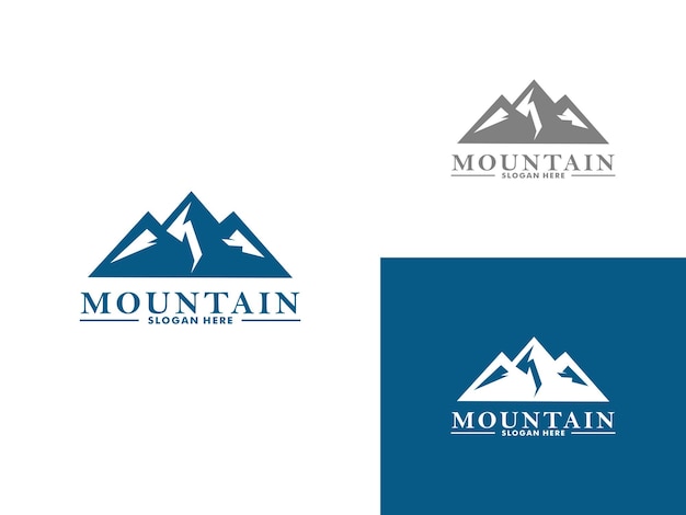 Plantilla de vector de diseño de logotipo de montaña