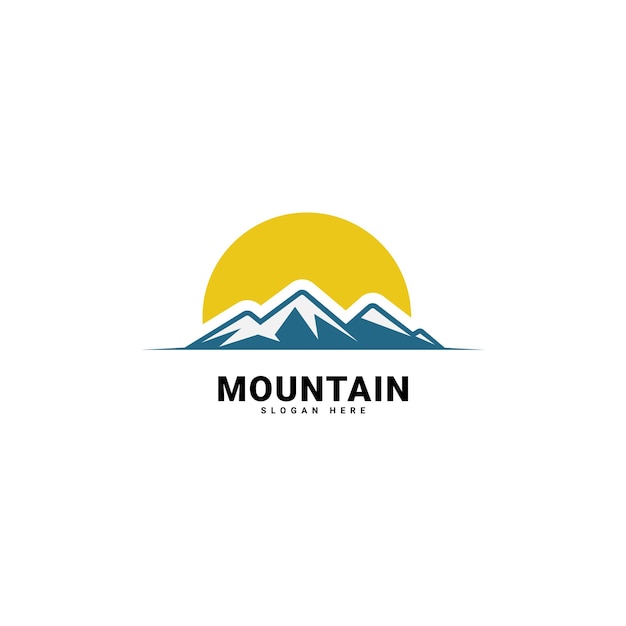 Plantilla de vector de diseño de logotipo de montañas