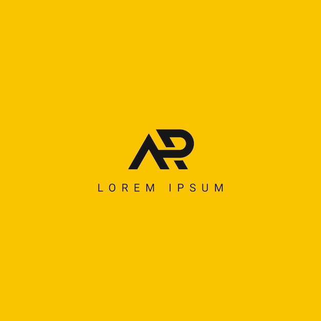 Plantilla de vector de diseño de logotipo de negocio de estilo simple de letra HR RH abstracto