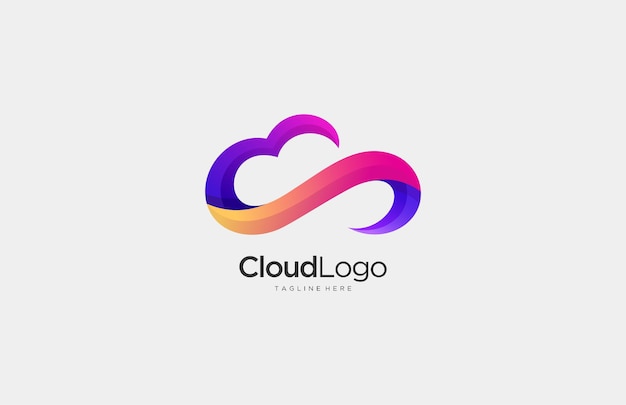 Plantilla de vector de diseño de logotipo de nube