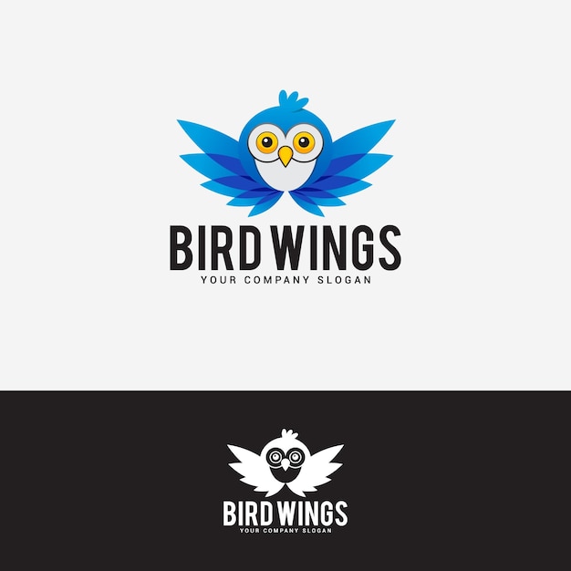 Plantilla de vector de diseño de logotipo de pájaro