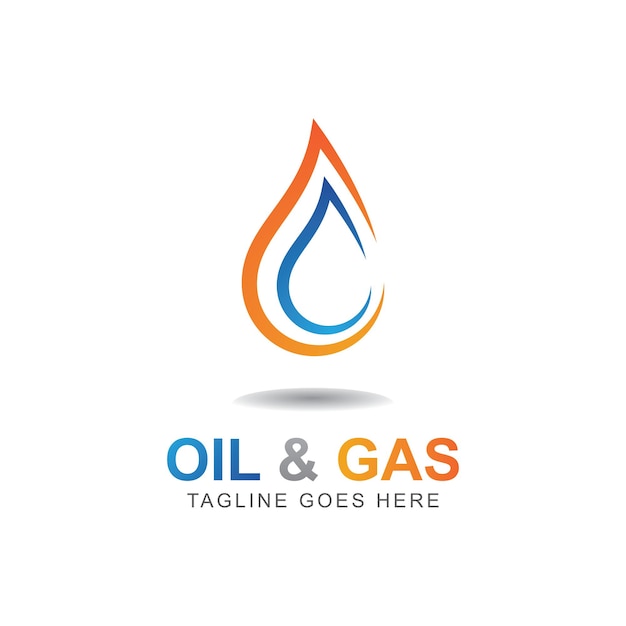 Plantilla de Vector de diseño de logotipo de petróleo y gas