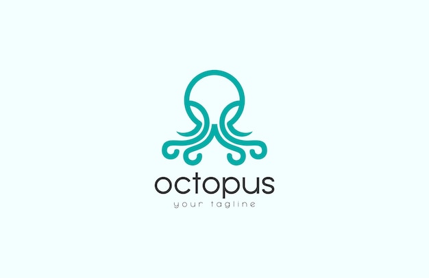 plantilla de vector de diseño de logotipo de pulpo