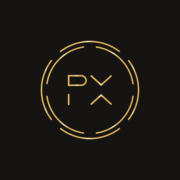 Plantilla de vector de diseño de logotipo PX de letra inicial Diseño de logotipo de letra PX