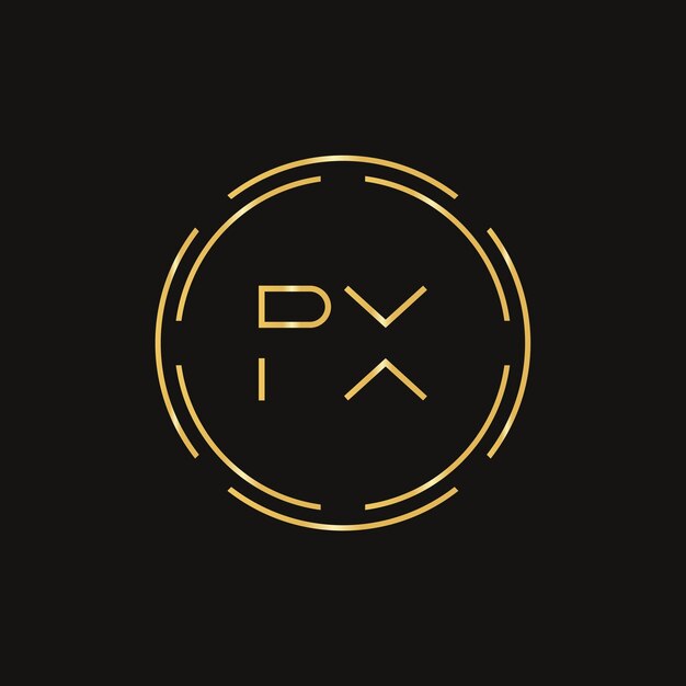 Plantilla de vector de diseño de logotipo px de letra inicial diseño de logotipo de letra px