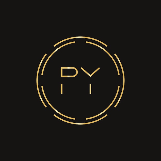 Plantilla de vector de diseño de logotipo PY de letra inicial Diseño de logotipo de letra PY