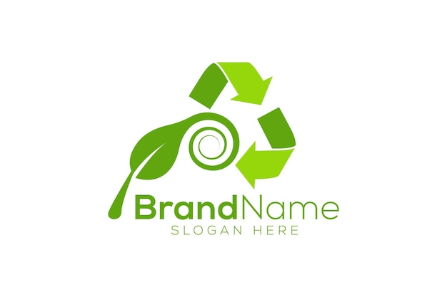 La plantilla de vector de diseño de logotipo de reciclaje de medio ambiente