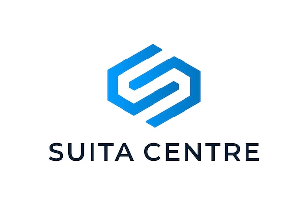 plantilla de vector de diseño de logotipo sc o cs de diseño plano