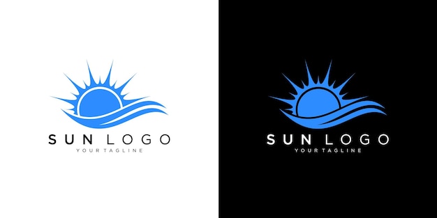 Plantilla de vector de diseño de logotipo de sol símbolo de icono ilustración