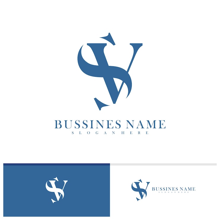 Vector plantilla de vector de diseño de logotipo sv inicial conceptos creativos de diseño de logotipo sv