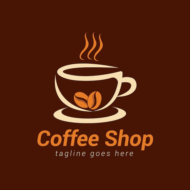 Plantilla de vector de diseño de logotipo de taza de café