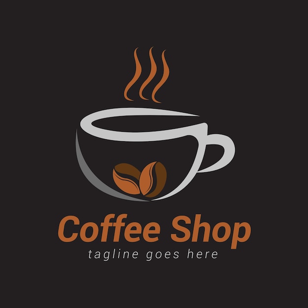 Plantilla de vector de diseño de logotipo de taza de café