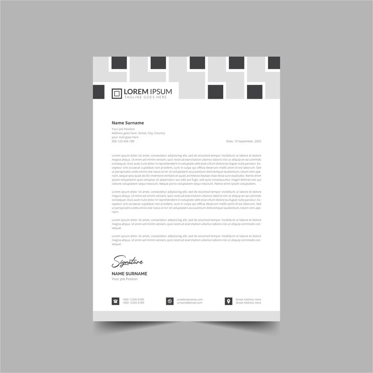 Plantilla de Vector de diseño de membrete creativo profesional para su negocio