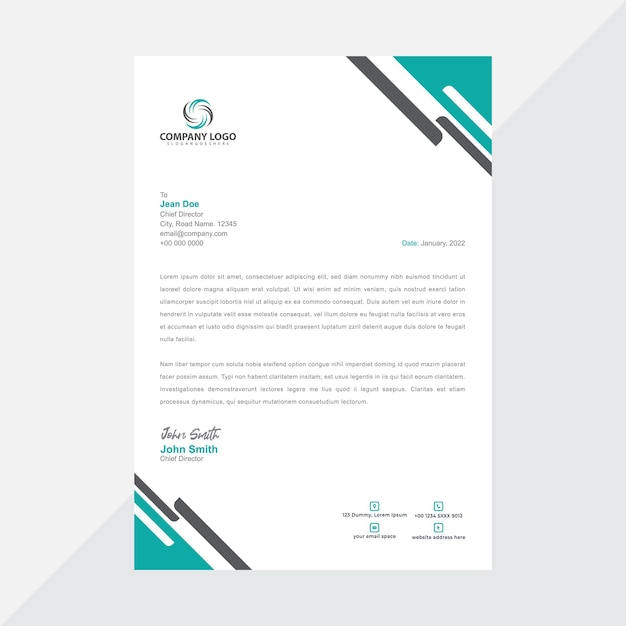 Plantilla de vector de diseño de membrete