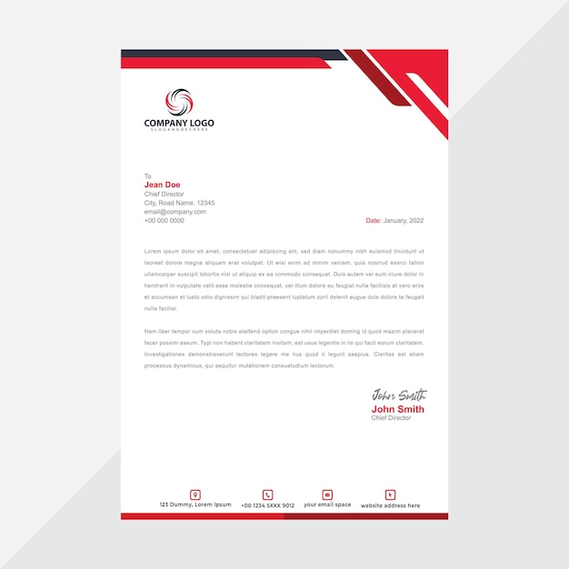 Plantilla de vector de diseño de membrete