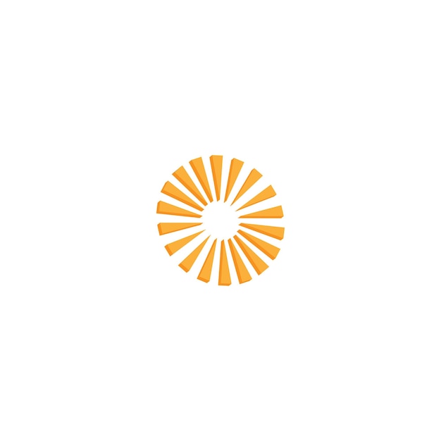 Plantilla de vector de diseño plano de icono de logotipo de sol