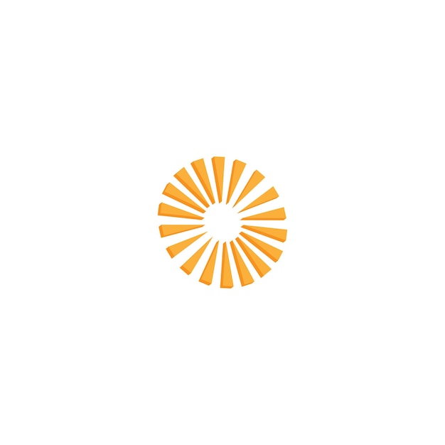 Plantilla de vector de diseño plano de icono de logotipo de sol