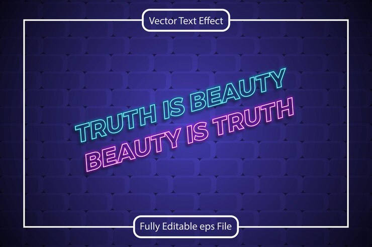 Vector plantilla de vector de efecto de texto editable