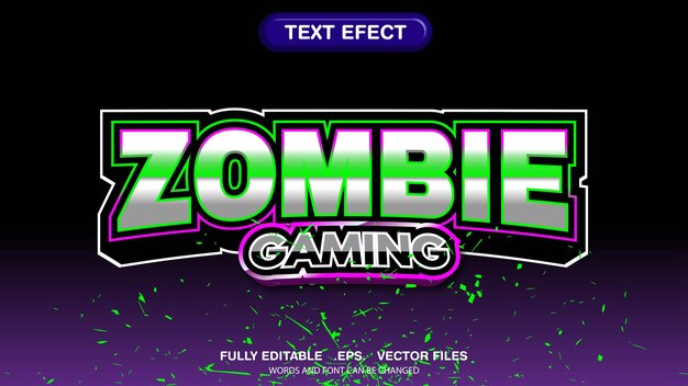 plantilla de vector de estilo premium de efecto de texto editable de logotipo de esport 3d